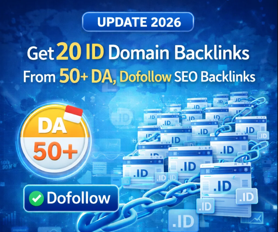 UPDATE 2026 - Get 20. ID Domain Backlinks From 50+DA, Dofollow SEO Backlinks